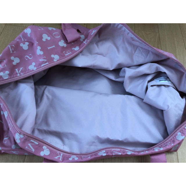 ベルメゾン(ベルメゾン)のピンク ミッキー柄 折りたたみバッグ レディースのバッグ(トートバッグ)の商品写真