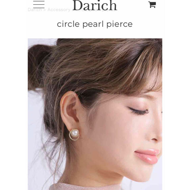 【Darich】circle pearl pierce (サークルパールピアス) レディースのアクセサリー(ピアス)の商品写真