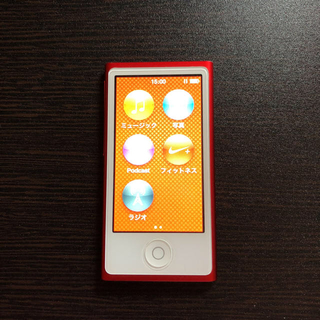 アップル(Apple)のipodnano 第７世代 限定red(ポータブルプレーヤー)