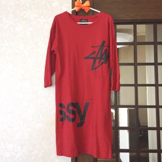 ステューシー(STUSSY)の*stussy 七分袖Tシャツワンピ*(Tシャツ(長袖/七分))