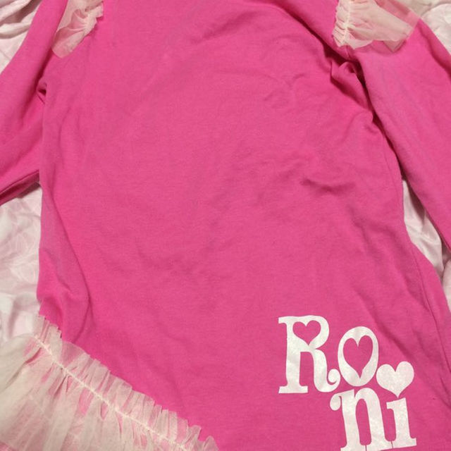 RONI(ロニィ)のRONI ピンクフリルトップス キッズ/ベビー/マタニティのキッズ服女の子用(90cm~)(その他)の商品写真