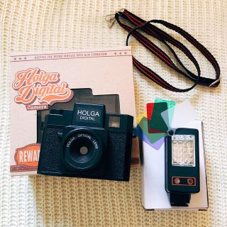 holga ボルガ デジタル ブラック トイカメラ(コンパクトデジタルカメラ)