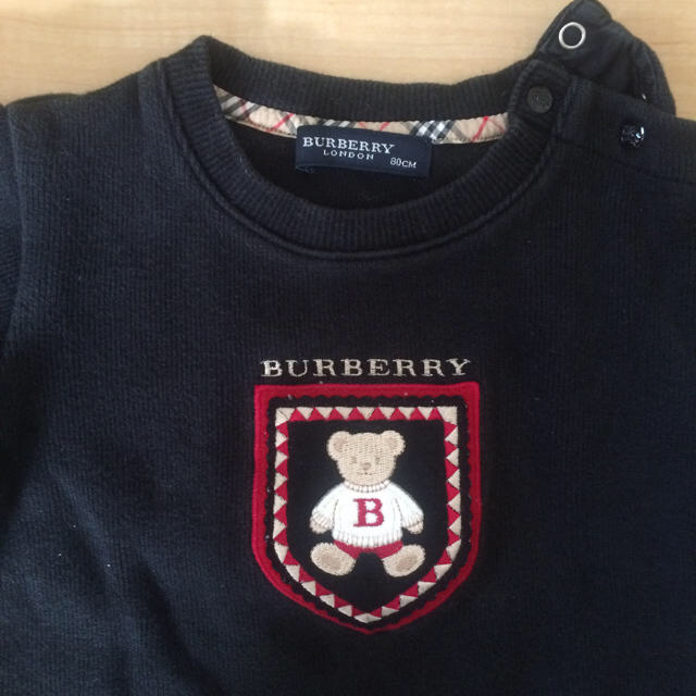 BURBERRY(バーバリー)のトレーナー80 バーバリー  BURBERRY キッズ  黒 キッズ/ベビー/マタニティのベビー服(~85cm)(その他)の商品写真