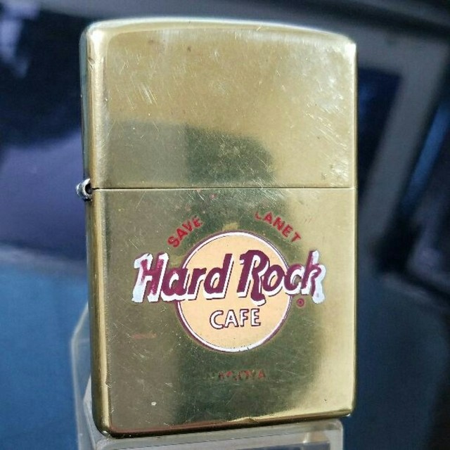 ZIPPO(ジッポー)の厳選中古❤97J'Zippoソリッドブラス❤HardRockCafe❤送料無料❤ メンズのファッション小物(タバコグッズ)の商品写真