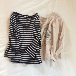 ムジルシリョウヒン(MUJI (無印良品))の100センチ☆女児カットソー２枚組み(Tシャツ/カットソー)