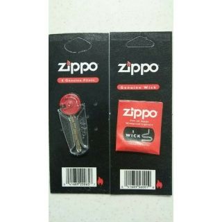 ジッポー(ZIPPO)のZippo 替え芯（１本入）&着火石フリント（６石入）セット
(タバコグッズ)