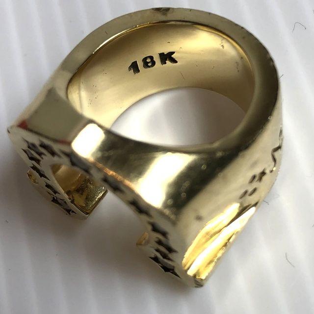 テンダーロイン 18K ホースシューリング ダイヤ アメリカ製 10号