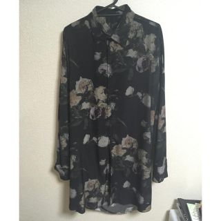 ラッドミュージシャン(LAD MUSICIAN)のLAD MUSICIAN 17ss 薔薇柄 ロングシャツ 44(シャツ)