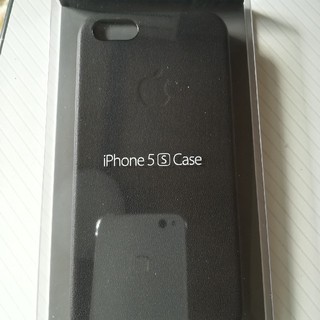 アップル(Apple)のiPhone5S 黒レザーケース(iPhoneケース)