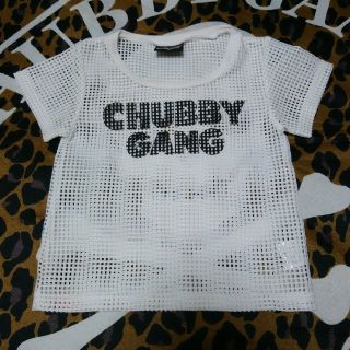 チャビーギャング(CHUBBYGANG)のなぁmam様専用。CHUBBY GANG メッシュTシャツ 白地 100cm(Tシャツ/カットソー)