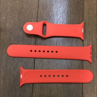 純正品 Apple Watch 38mm対応スポーツバンド オレンジ(その他)