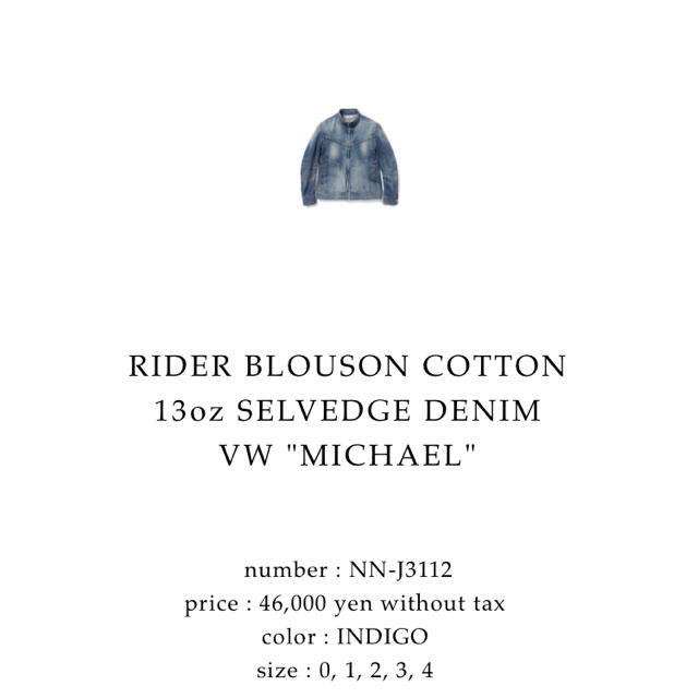 nonnative(ノンネイティブ)のRIDER 13oz SELVEDGE DENIM VW  MICHAEL メンズのジャケット/アウター(Gジャン/デニムジャケット)の商品写真