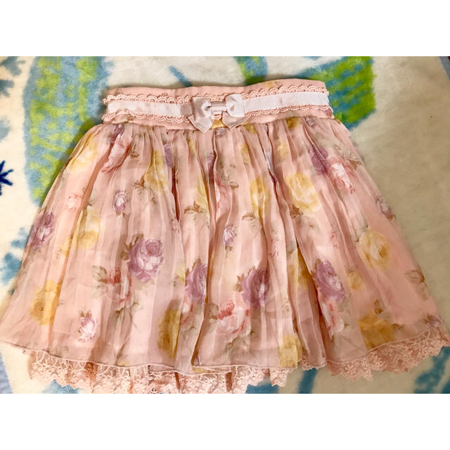 LIZ LISA(リズリサ)のLIZLISA＊リズリサ♡薄ピンク花柄スカート レディースのスカート(ミニスカート)の商品写真
