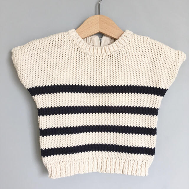 babyGAP(ベビーギャップ)のbaby GAP 90cm ボーダーコットンニット  キッズ/ベビー/マタニティのキッズ服女の子用(90cm~)(ニット)の商品写真