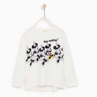 ザラ(ZARA)のZARA KIDS ザラ キッズ ミニーマウスアップリケ Tシャツ 新品(Tシャツ(長袖/七分))