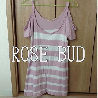 ローズバッド(ROSE BUD)のROSE BUD肩あきワンピース(ミニワンピース)