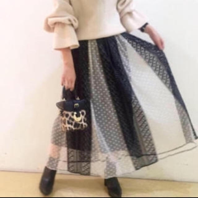 SNIDEL(スナイデル)のバリエーションチュールロングスカート レディースのスカート(ロングスカート)の商品写真