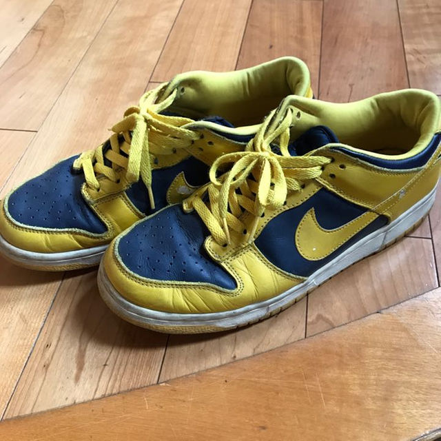 NIKE ナイキ 99年製 DUNK LOW VARSITY MAIZE 裏ダンク 630358-741 ダンク ローカットスニーカー ミシガン ヴァーシティメイズ US7.5 イエロー/ネイビー