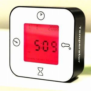 イケア(IKEA)のブラック【IKEA】LOTTORP 時計/温度計/アラーム/タイマー(置時計)
