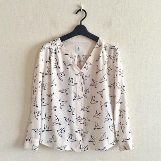 アダムエロぺ(Adam et Rope')のアダムエロペ♡上質素材の鳥柄シャツ(シャツ/ブラウス(長袖/七分))