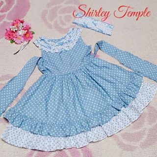 シャーリーテンプル(Shirley Temple)の♡269♡シャーリーテンプル♡ドット♪４段フリル♡サンドレス♪♡120cm♡(ワンピース)