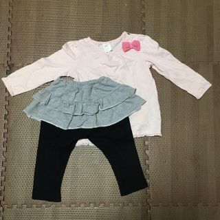 エイチアンドエイチ(H&H)のトップススカンツセット size80(シャツ/カットソー)