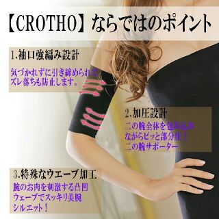 二の腕　着圧サポーター　薄型(エクササイズ用品)