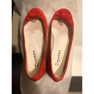 レペット(repetto)のsalut様専用☆repetto 38.5 (24.5㎝)朱色 難あり(バレエシューズ)