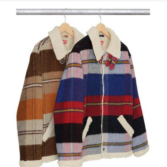 supreme plaid shearling bonber M - その他