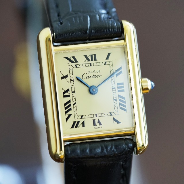 美品 カルティエ マスト タンク アイボリー SM Cartier39CARTIER