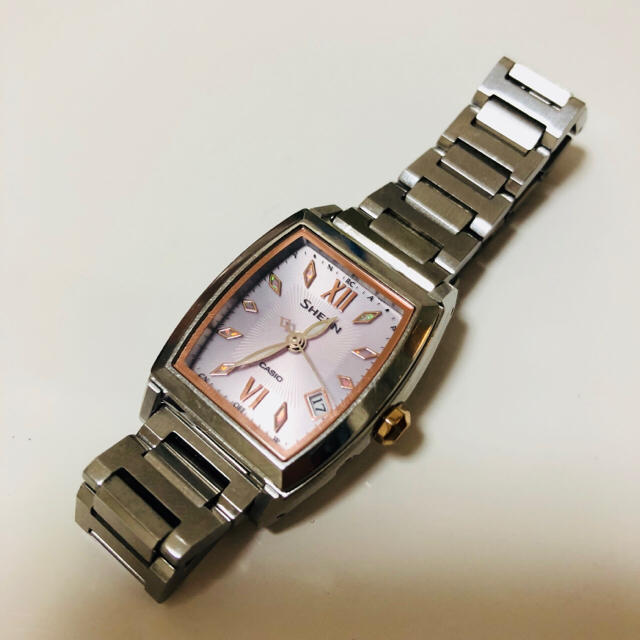 CASIO(カシオ)の【正規】CASIO腕時計（SHEEN）／シルバー×ピンク レディースのファッション小物(腕時計)の商品写真