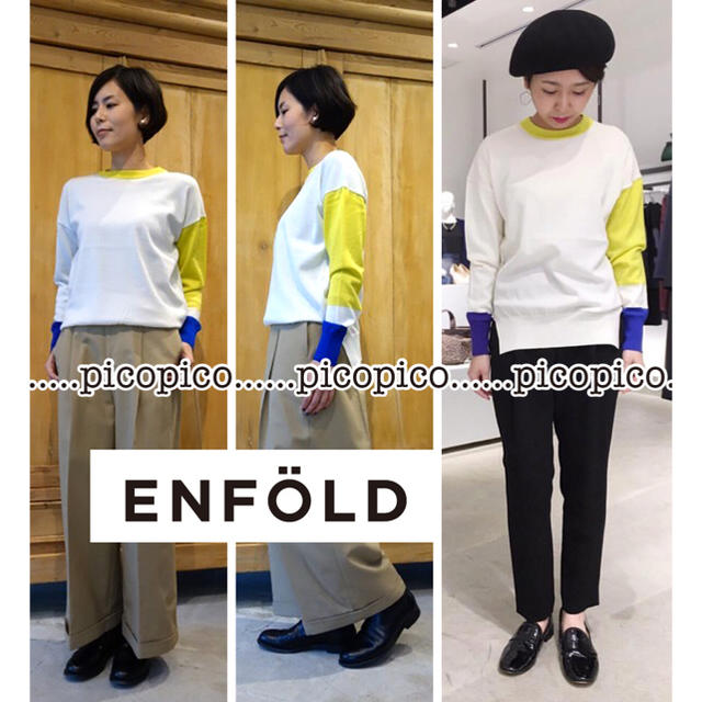 6MIX CTN DRIPPING T & ENFOLD ニット