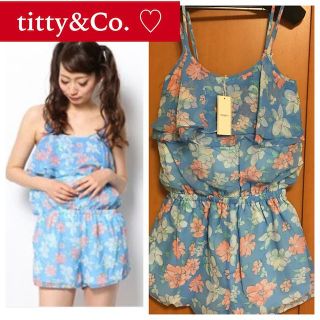 ティティアンドコー(titty&co)の新品♡titty＆Co♡ロンパース♡オールインワン　　　7,900円＋税 (ミニワンピース)