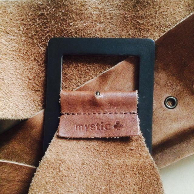 mystic(ミスティック)のmystic♣︎本革極太ベルト茶 レディースのファッション小物(ベルト)の商品写真