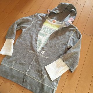 デニムダンガリー(DENIM DUNGAREE)のデニム&ダンガリー重ね着風パーカー(その他)