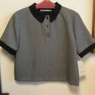 ザラ(ZARA)の★未着用！ZARA／ クロップド丈ポロ風カットソー／サイズL(その他)