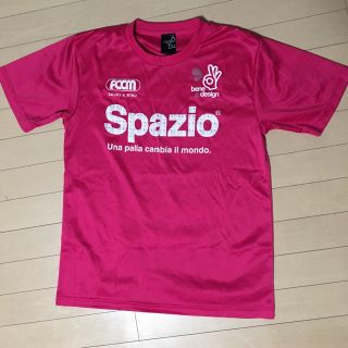 【中古美品】spazio プラシャツ ピンク L サッカー フットサル(ウェア)