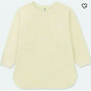 ユニクロ(UNIQLO)のユニクロ　ワッフルクルーネックTシャツ　Lサイズ(Tシャツ(長袖/七分))