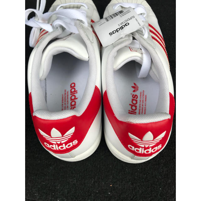 adidas(アディダス)の新品未使用adidasアディダス29㎝スーパースターWhite RED メンズの靴/シューズ(スニーカー)の商品写真