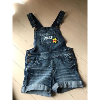 アナップキッズ(ANAP Kids)の新品 試着のみ アナップキッズ ANAPKIDS ロゴ デニムサロペット 12((その他)