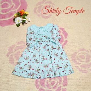 シャーリーテンプル(Shirley Temple)の♡613♡シャーリーテンプル♡ギンガムいちご＆ローズ♡ワンピース♪♡110cm♡(ワンピース)