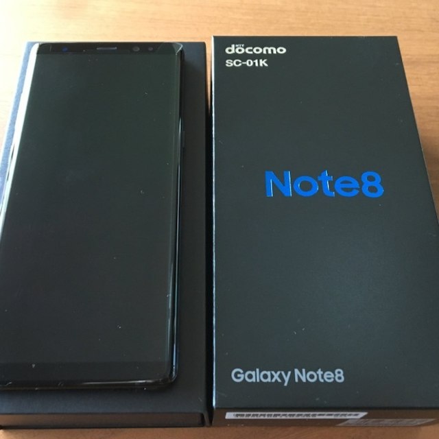 SAMSUNG(サムスン)の新品送料無料Galaxy Note8 SC-01KドコモSIMフリーブラック黒① スマホ/家電/カメラのスマートフォン/携帯電話(スマートフォン本体)の商品写真