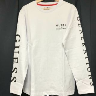 ゲス(GUESS)のGUESS × GENERATIONS コラボ 長袖Tシャツ 白Mサイズ(Tシャツ/カットソー(七分/長袖))