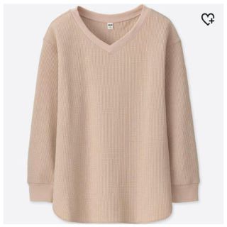 ユニクロ(UNIQLO)のワッフルvネックT(Tシャツ(長袖/七分))