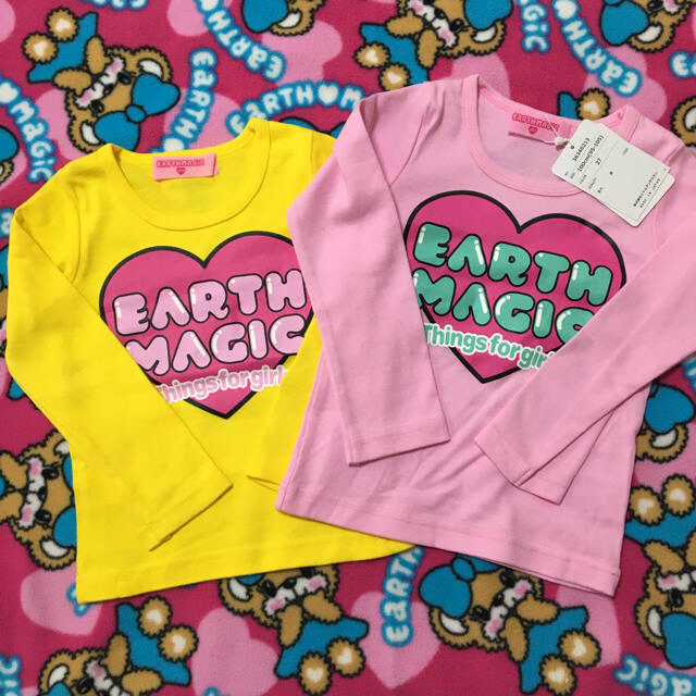 EARTHMAGIC(アースマジック)のロンTセット♡ キッズ/ベビー/マタニティのキッズ服女の子用(90cm~)(Tシャツ/カットソー)の商品写真