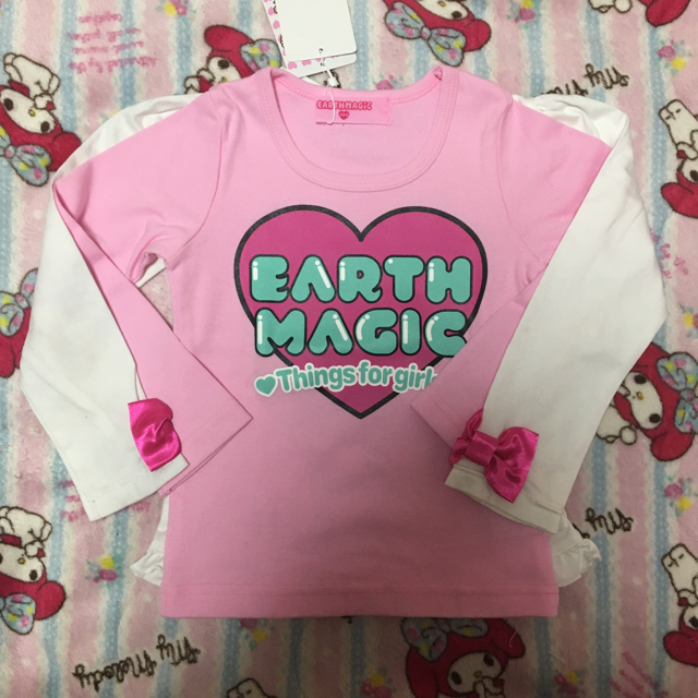 EARTHMAGIC(アースマジック)のロンTセット♡ キッズ/ベビー/マタニティのキッズ服女の子用(90cm~)(Tシャツ/カットソー)の商品写真