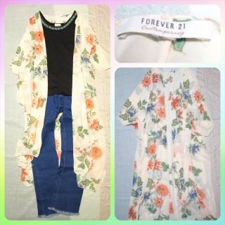 フォーエバートゥエンティーワン(FOREVER 21)のエスニック系✾…和柄ロングカーディガン(カーディガン)