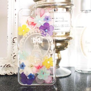 エッフェル塔iPhonecase 押し花(モバイルケース/カバー)