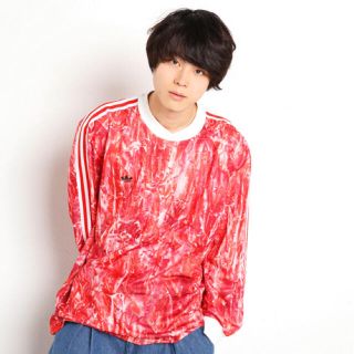 希少 菅田将暉 4XL adidas アディダス スウェット グレー 白 紺 赤