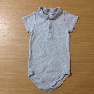 プチバトー(PETIT BATEAU)のロンパース  プチバトー 81cm (半袖ポロ股スナップ)(ロンパース)